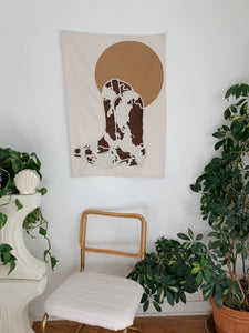 Sun kissed Cow Boots Wall Art